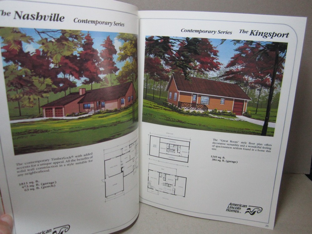 American Lincoln Homes Planning Guide Floorplan 1984 Building Package Timber
