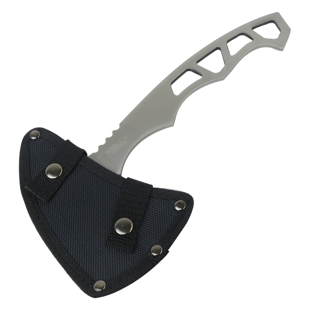 DEFENDER ONE PIECE SOLID STAINLESS Survival Camping Hatchet AXE & Sheath