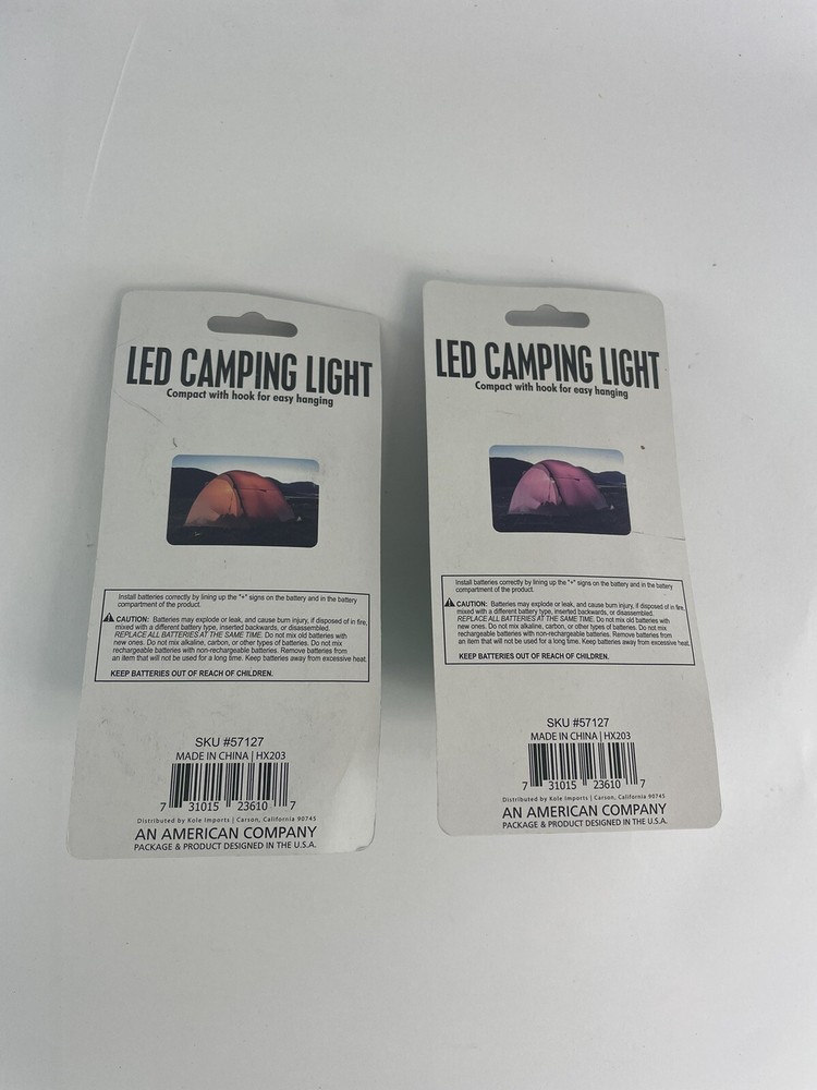 Set of 2 LED Hanging Camping Lights