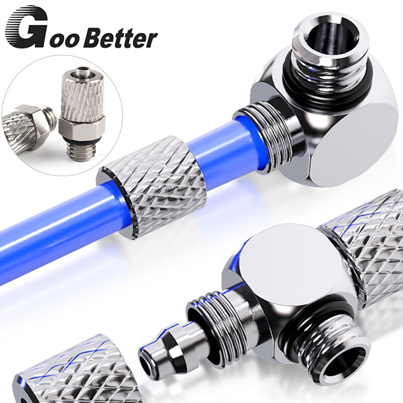 Mini Pneumatic Connector Push In Air Fitting Elbow Male Thread Quick M3-M6 Pipe