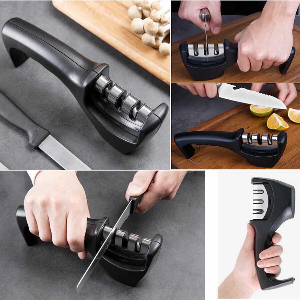 Knife Sharpener 3 Stage Professional System Polish Sharpening Kitchen Tool NEW