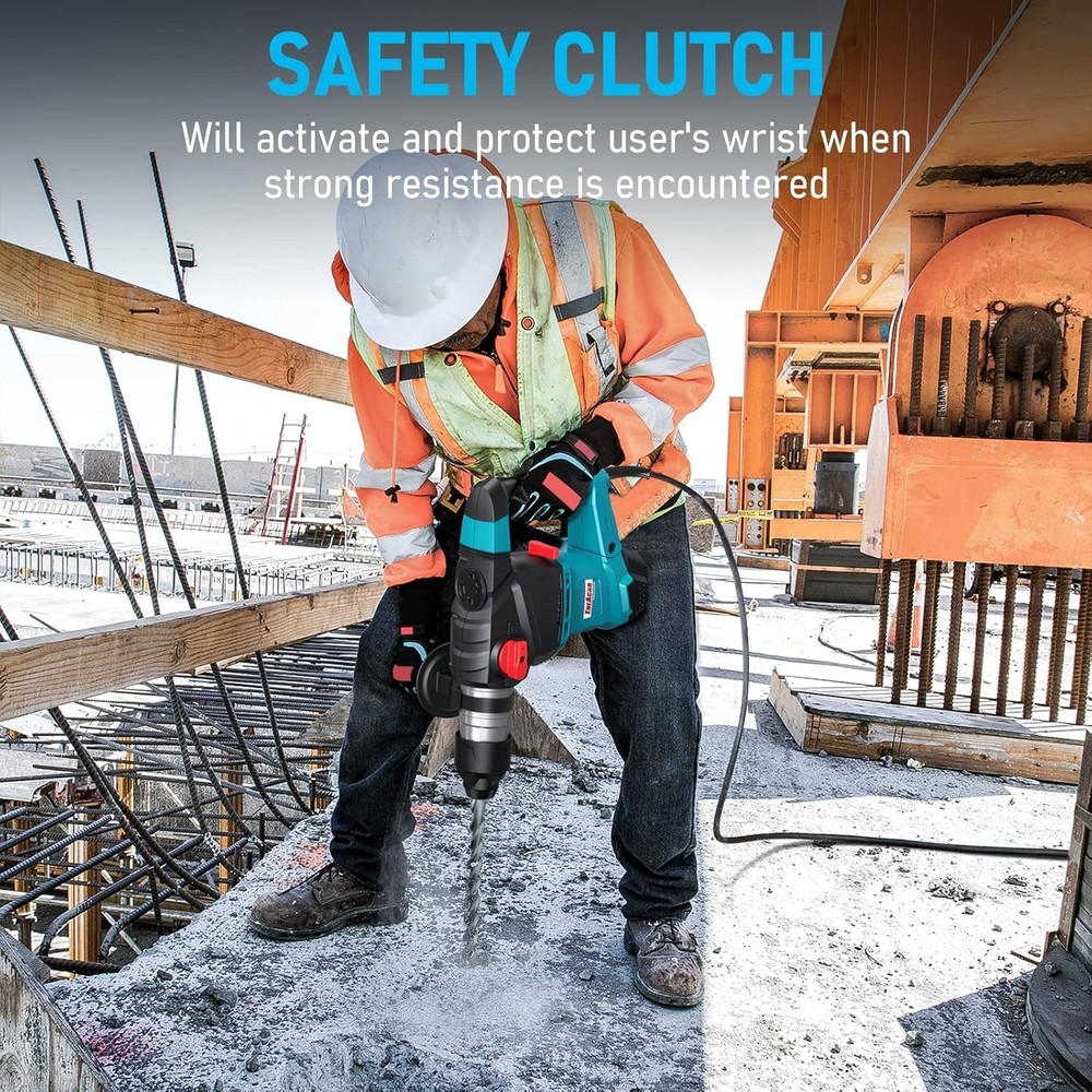 High Performance SDS-Plus Rotary Hammer - Vibration Control and Safety Features