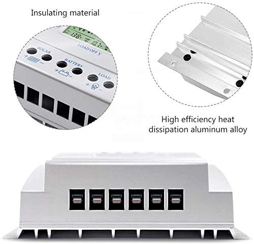 Solar Charge Controller 80 amp Solar Panel Regulator with Load Timer, 12V 80A