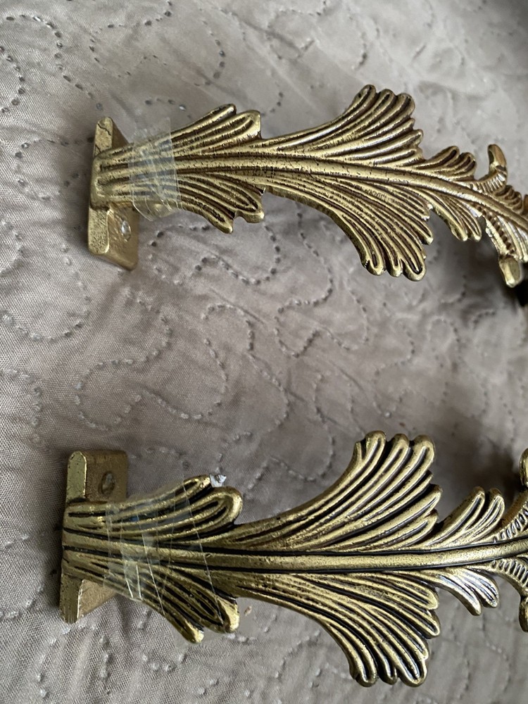 Vintage Brass Curtain Tie Backs Hooks