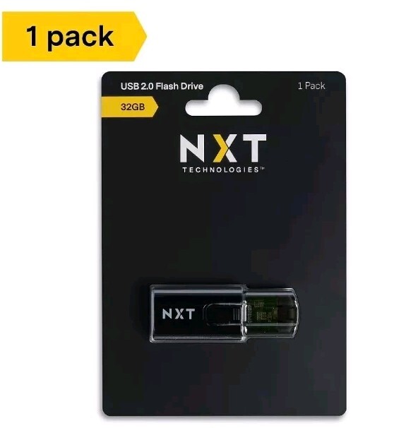 NXT Technologies 32GB USB 2.0 Type A Flash Drive Black (NX61109)