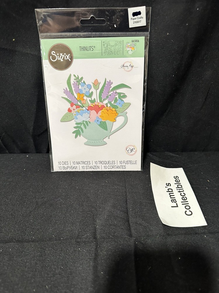 Sizzix Thinlits Tea Time 10 dies Ellison Educational Equip Scrapbooking 665806