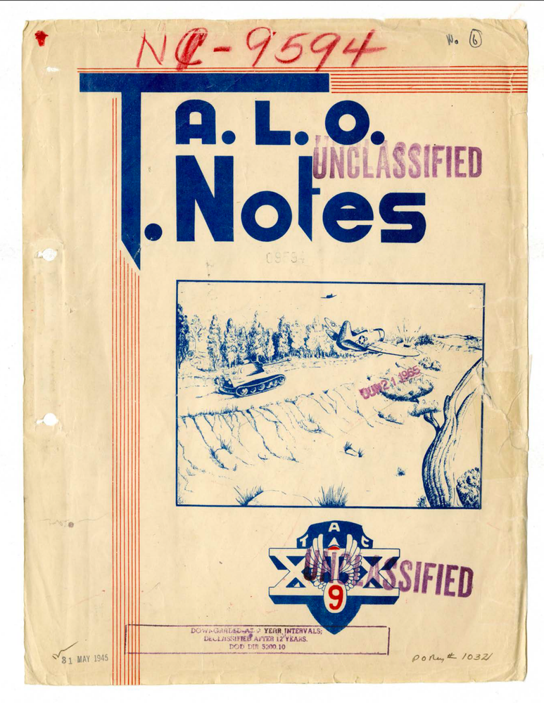 53 Page 1945 Third Army XIX Tactical Air Command TALO Notes History on Data CD