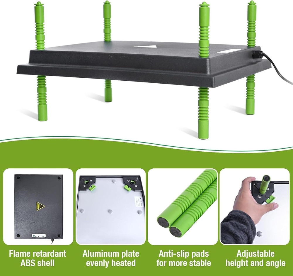Chick Brooder Heater Plate, 12"X16" Warmer Brooder Plate for Chicks with Adjusta