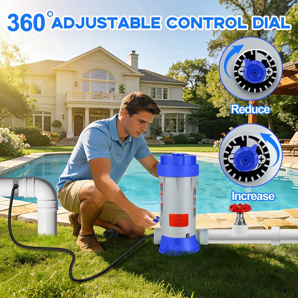 Off-Line Automatic Pool Chlorinator with Adjustable Output, Automatic Chlorin...