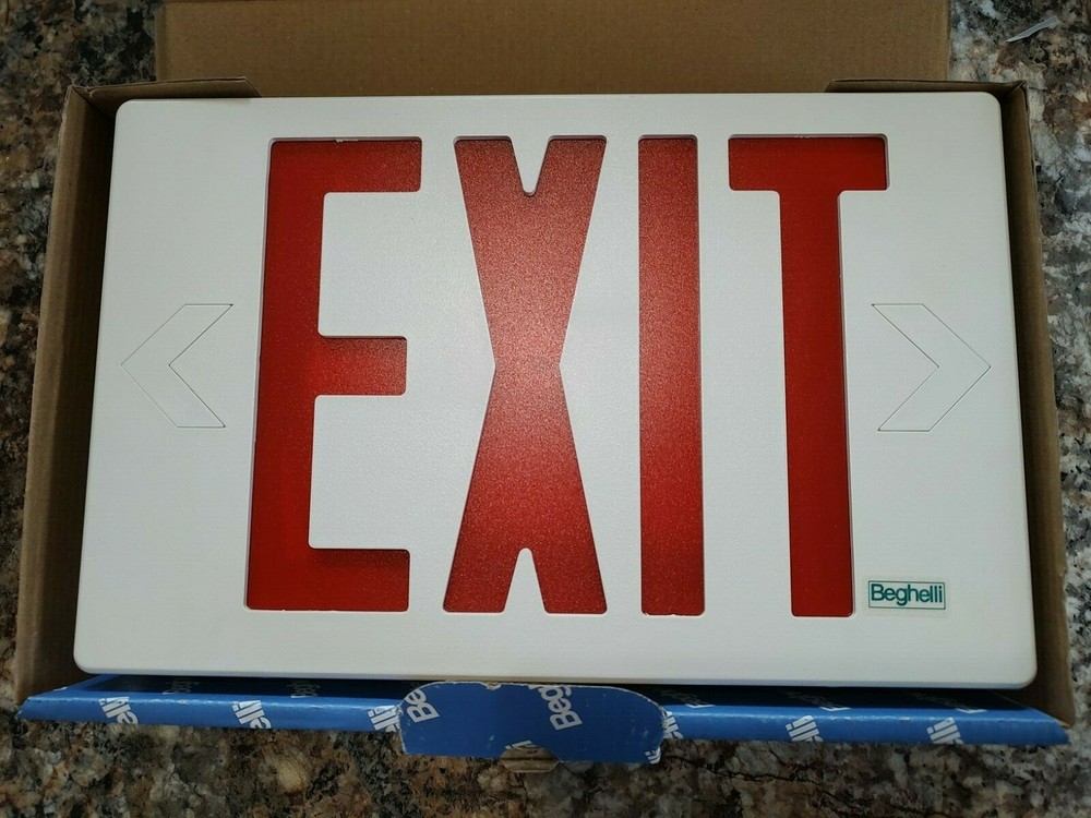 Beghelli LED Emergency Exit Sign Light Battery Backup