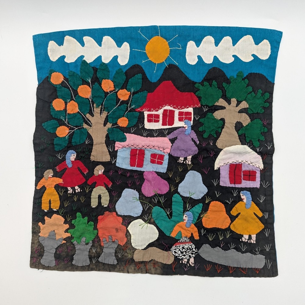 Arpillera_Peruvian - Chilean Folk Art Stitch Patchwork 16x 16