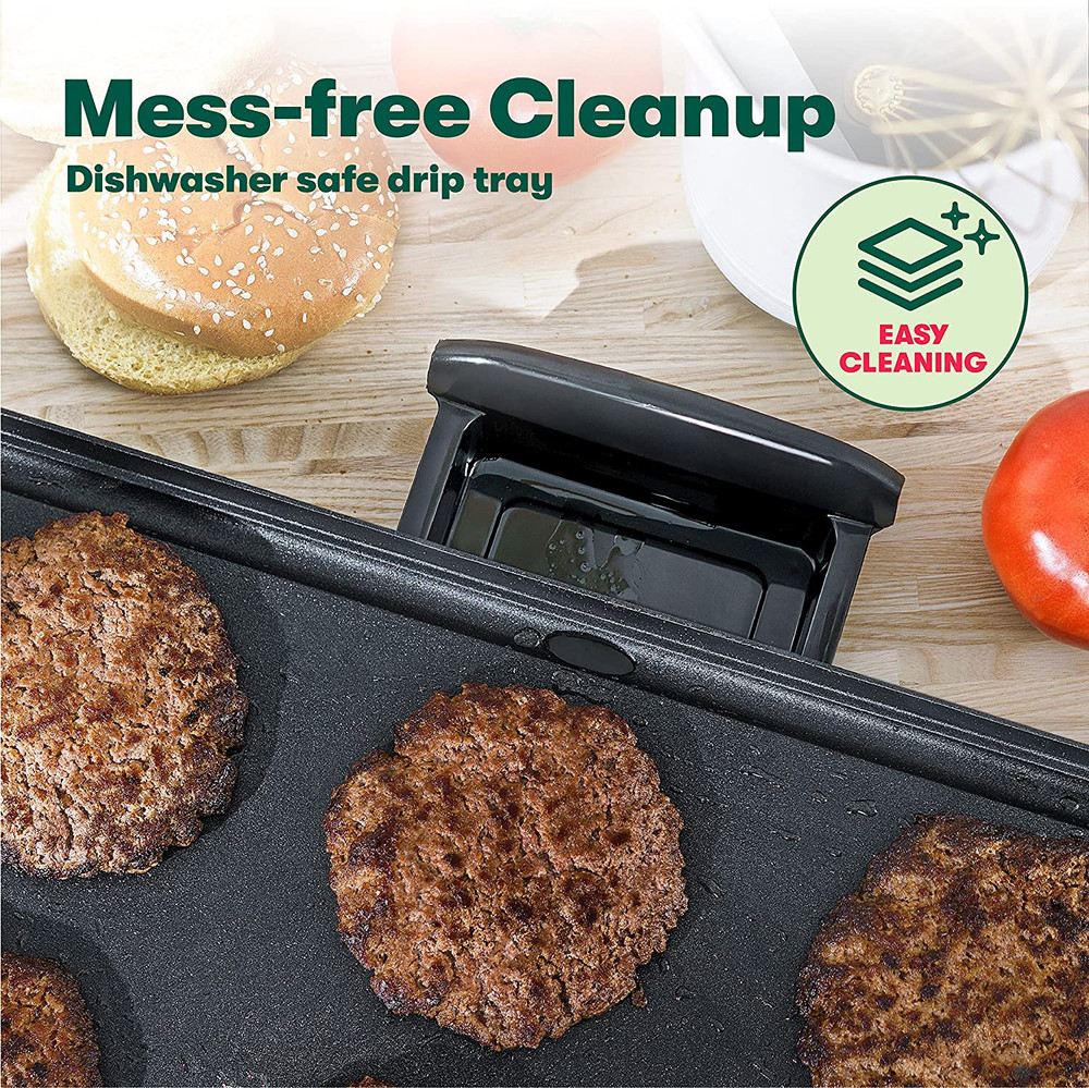 Electric Griddle with Warming Tray - Smokeless Indoor Grill, Nonstick Surface...