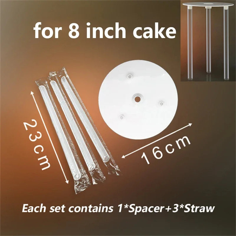 New Multi-Layer Cake Stands Support Straw Frame Mold Tier Set Round Spacer