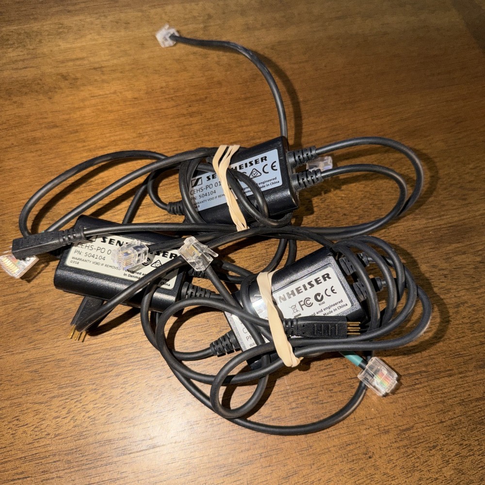 (3) NEW Sennheiser CEHS-PO 01 EHS Polycom Adapter 504104