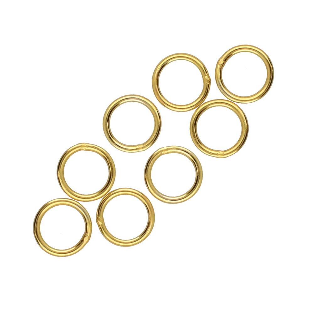 The Beadsmith Basic Elements Soldered 8mm - Gold Jump Rings, gold