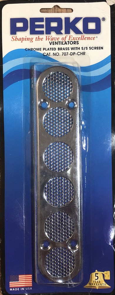 Ventilators Perko 707-DP-CHR Chrome Plated Brass S/S Screen **USA MADE**