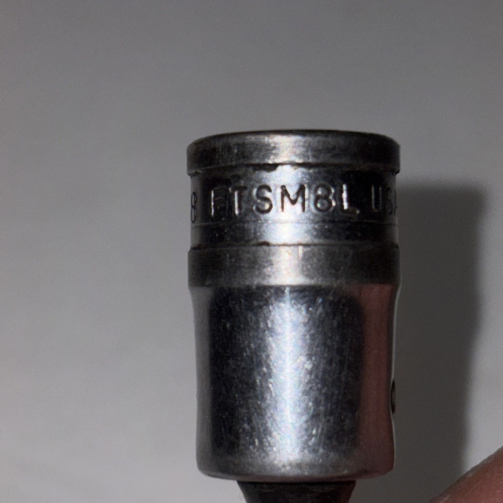 Snap On 3/8" Drive Metric #FTSM8L  8mm Long Type Triple Square Bit Socket Driver