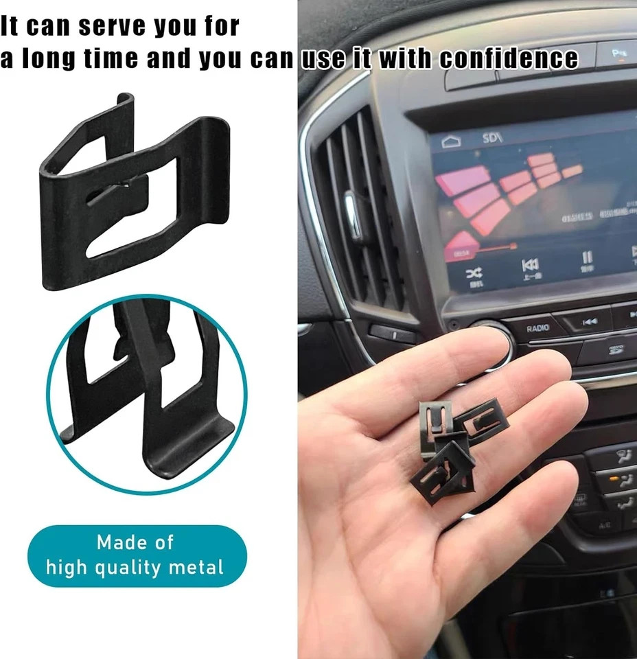 20 PCS Dashboard Trim Clips, Metal Car Front Console Dash Retainer, 20 PCS