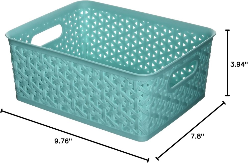 Form Small-Turquoise Resin Tote