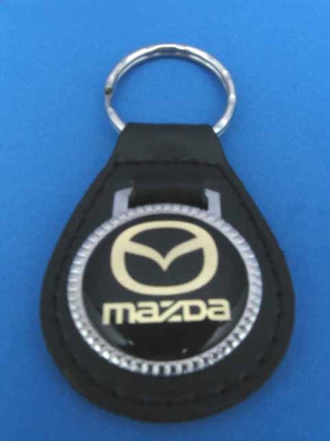 MAZDA AUTO  LEATHER KEYCHAIN KEY CHAIN RING FOB #042