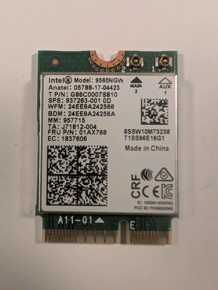 Intel 9560NGW M.2 WiFi Bluetooth 5.1 Card New OEM Pull ESD Bagged