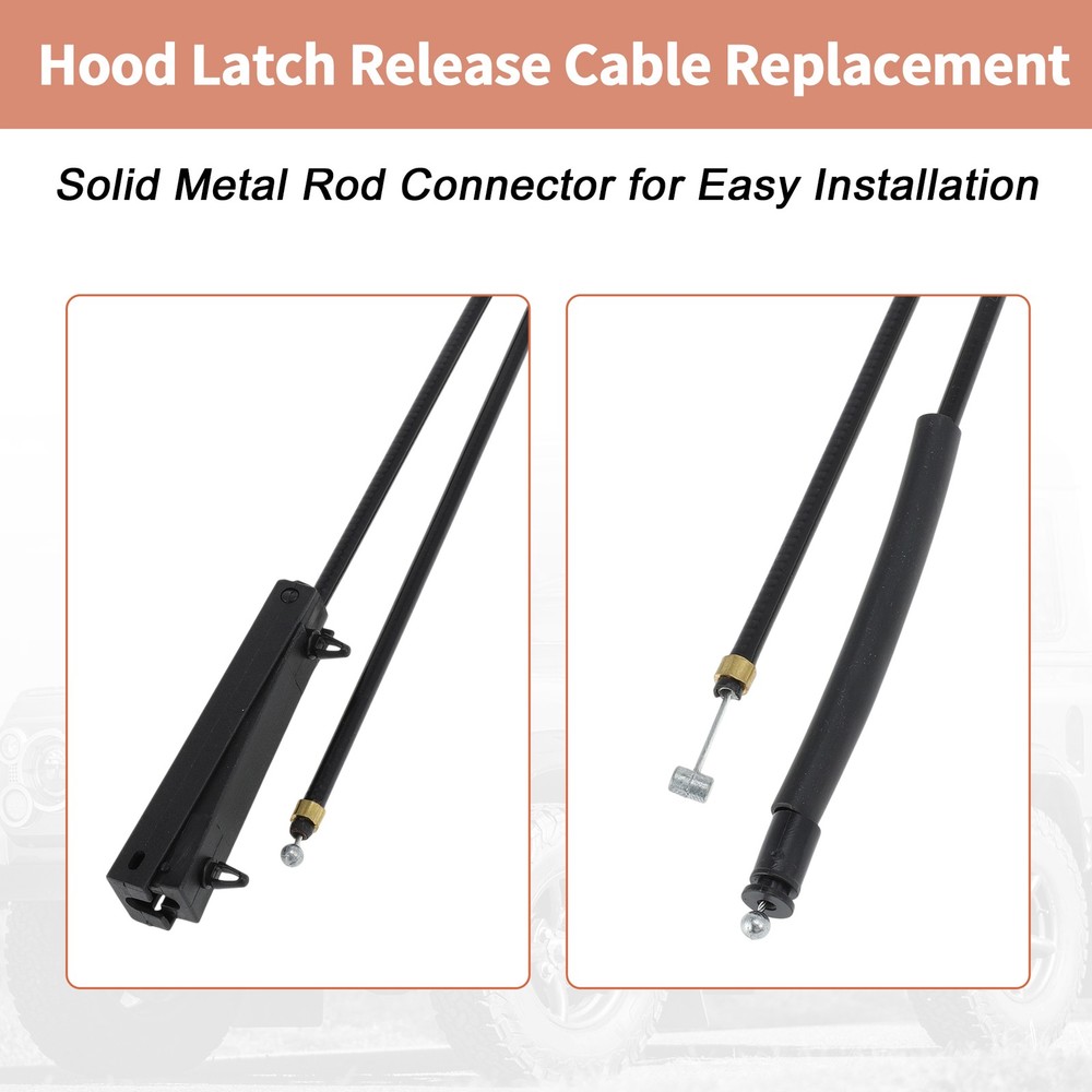 2Pcs No.51237184603 For 1 Series E81 E82 E87 E88 Front Bonnet Lock Release Cable