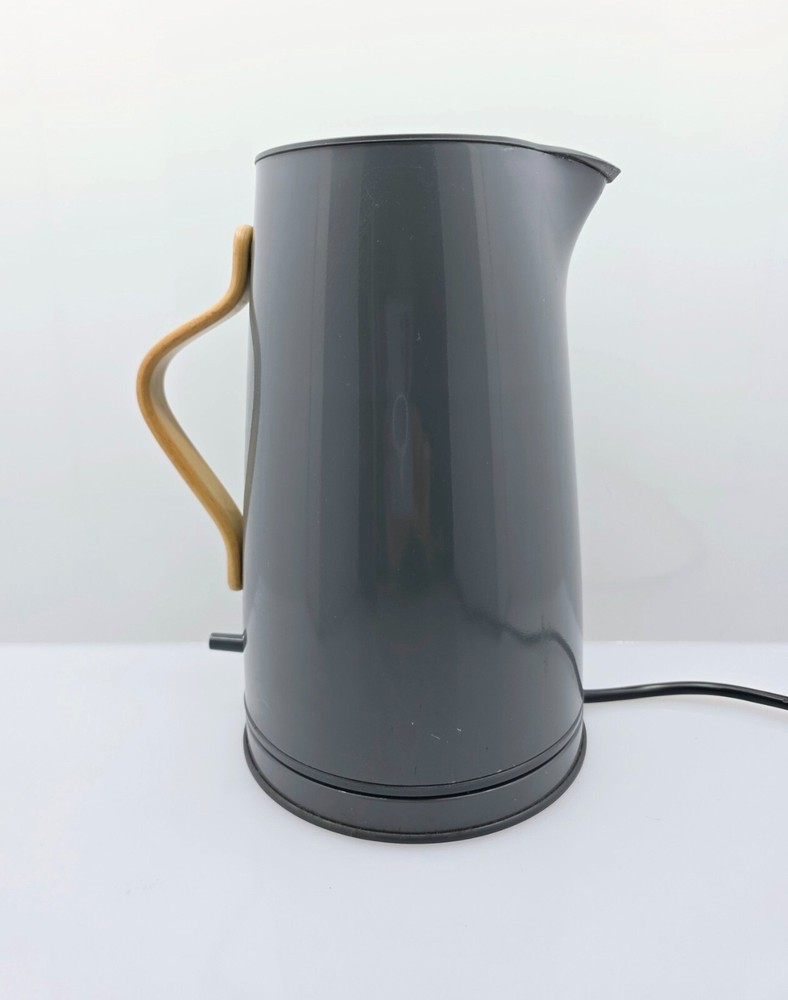 Stelton Emma Electric Kettle 1.2L Gray Beechwood Handle