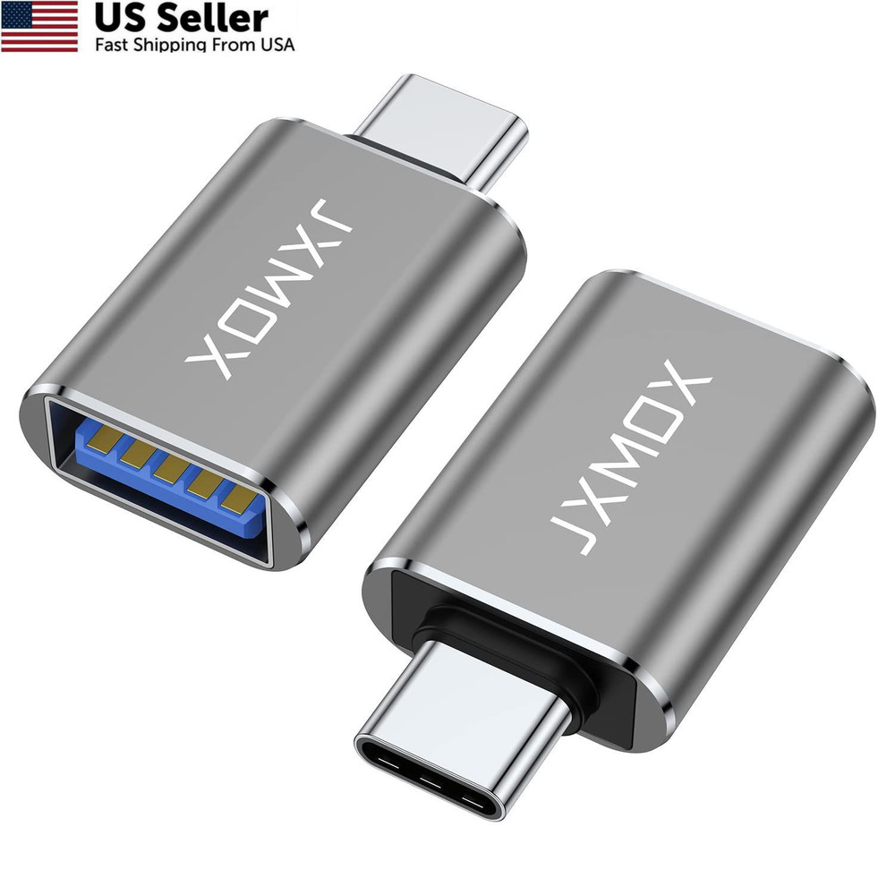 USB C to Adapter [2-Pack], Thunderbolt 3 3.0 OTG Grey