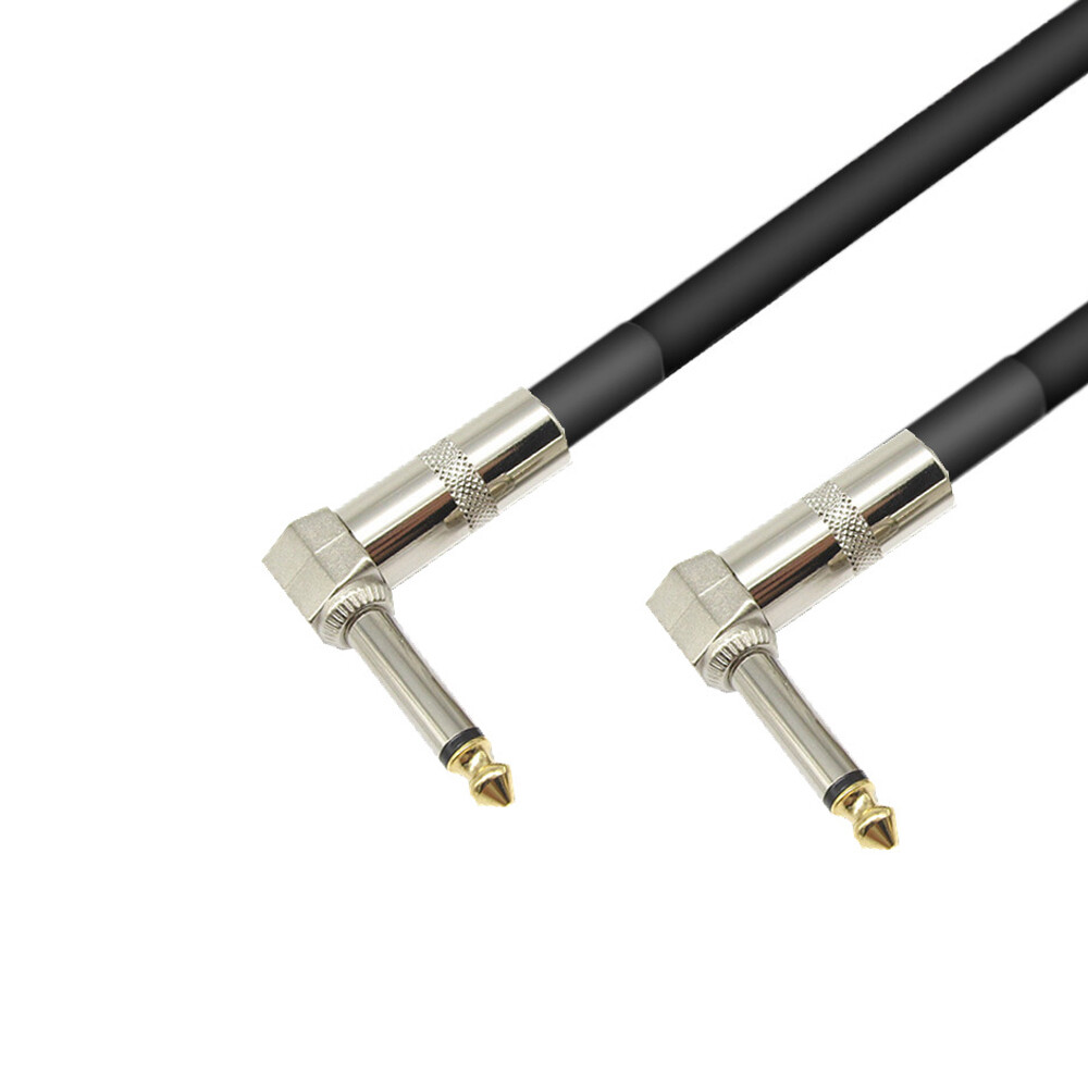 6pcs Guitar Effect Pedal Board Instrument Patch Cord Cables 6in Right Angle