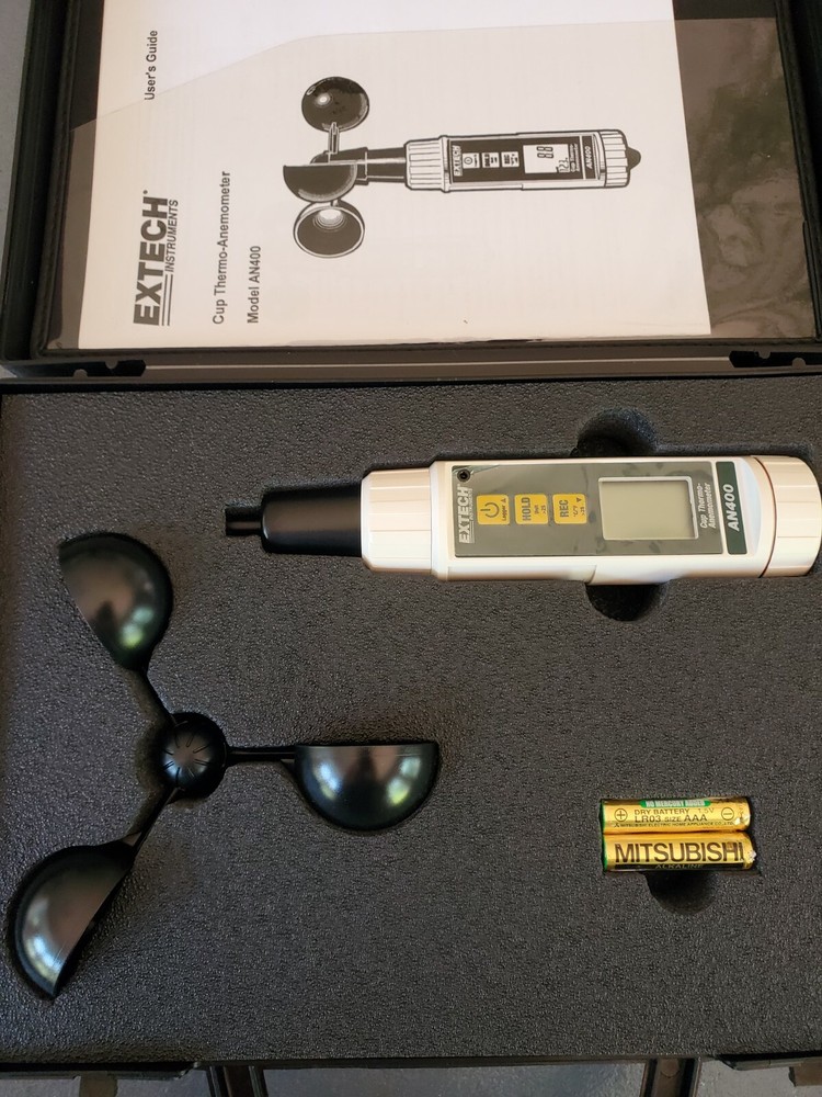 Extech Cup Thermo Anemometer AN400 with Case NIB
