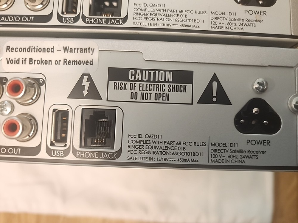 Direct TV Two D11 Recievers Untested