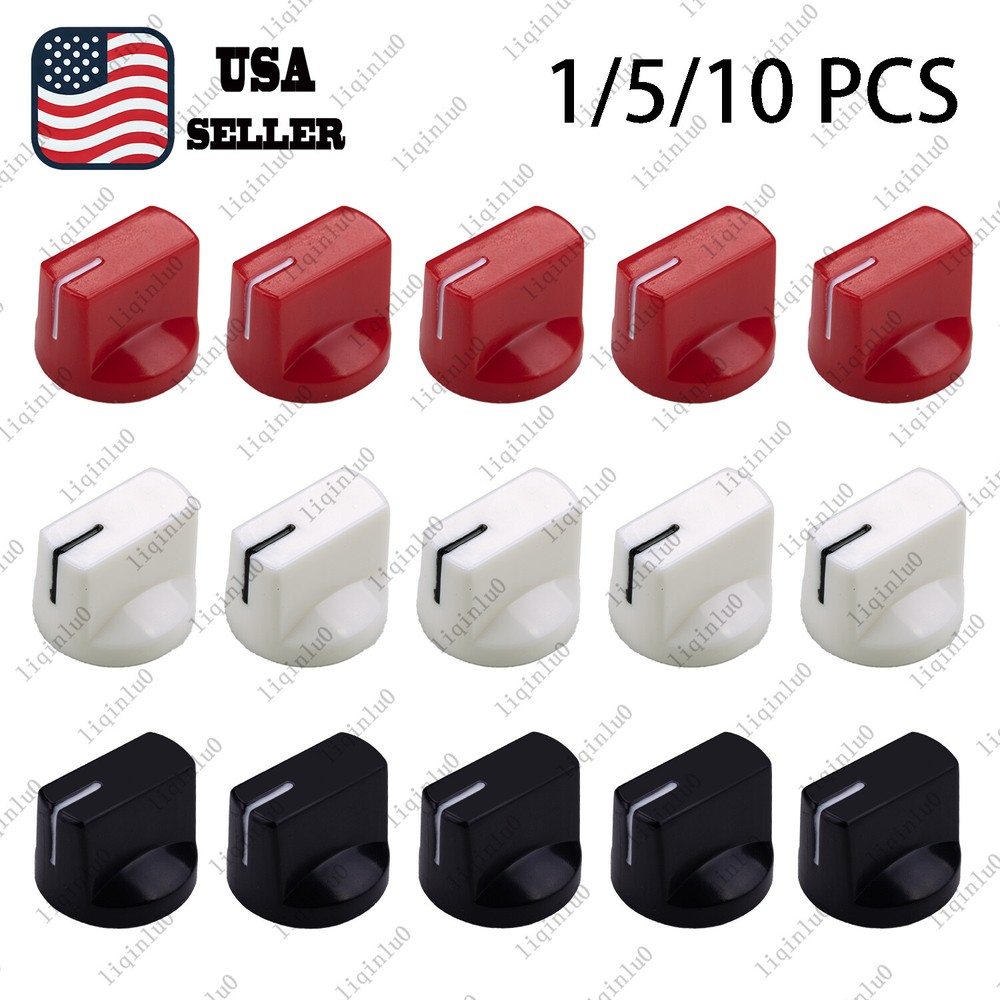 1/5/10 Pieces Plastic Flat Flush Head Guitar AMP Effect Pedal/Pointer Knobs
