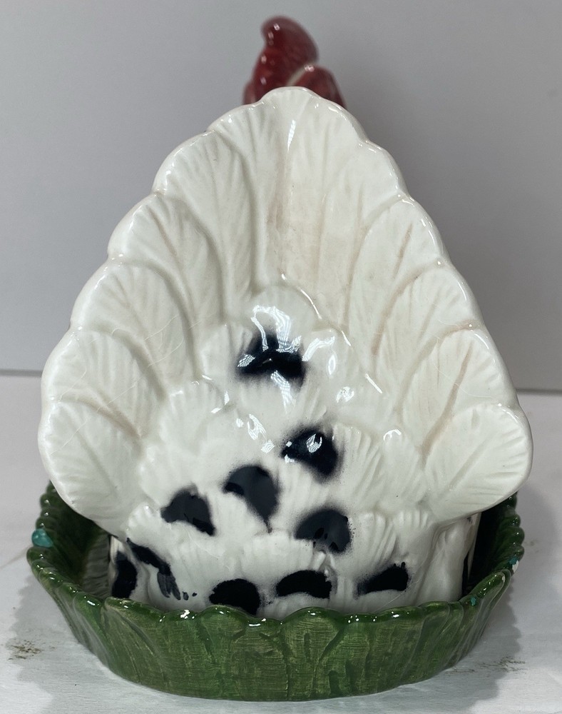 Fitz Floyd Hen Chicken Chicks Butter Dish Minor Nicks 820