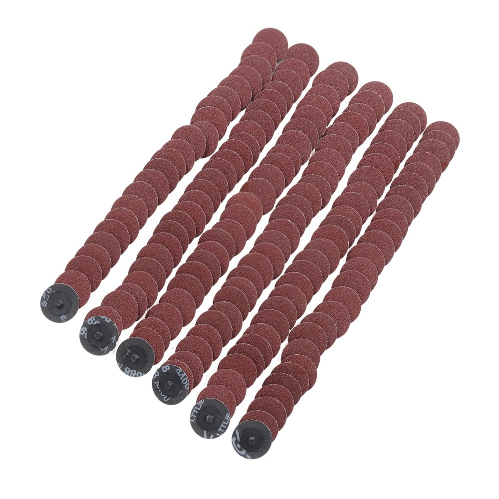 150 Pack 2" Roll Lock Die Grinder Sanding Discs 60 Grit Medium Torque Sand Discs