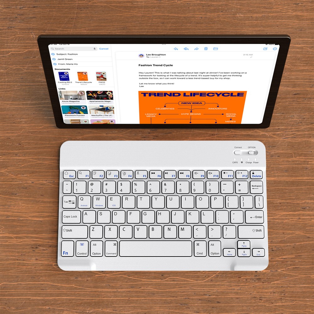 Slim Mini Wireless Keyboard Bluetooth/ Mouse For PC Laptop Mac iOS iPhone Tablet