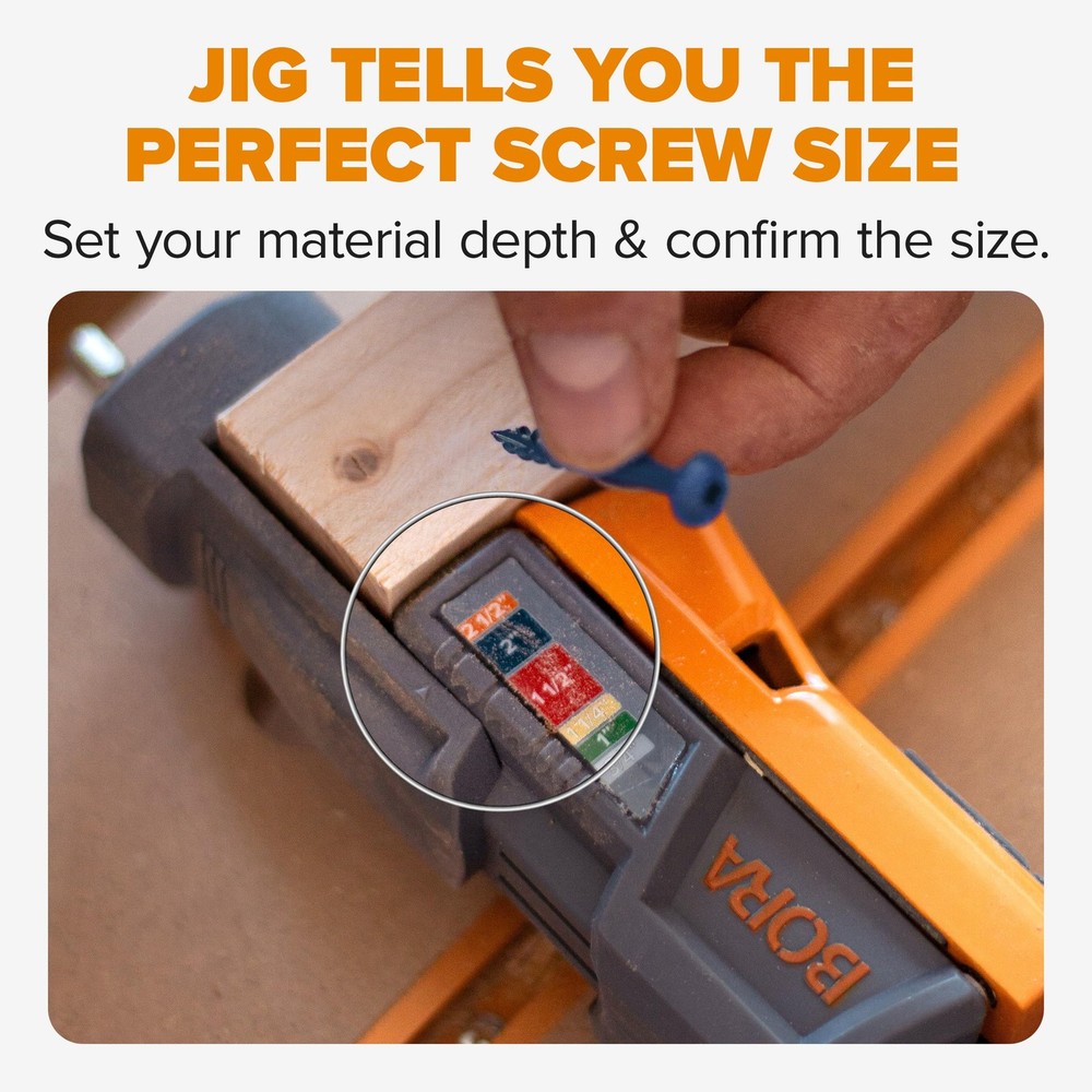 Pro Compact Pocket Hole Jig, Auto Adjusting Drill Guide, Durable Pocket Hole ...