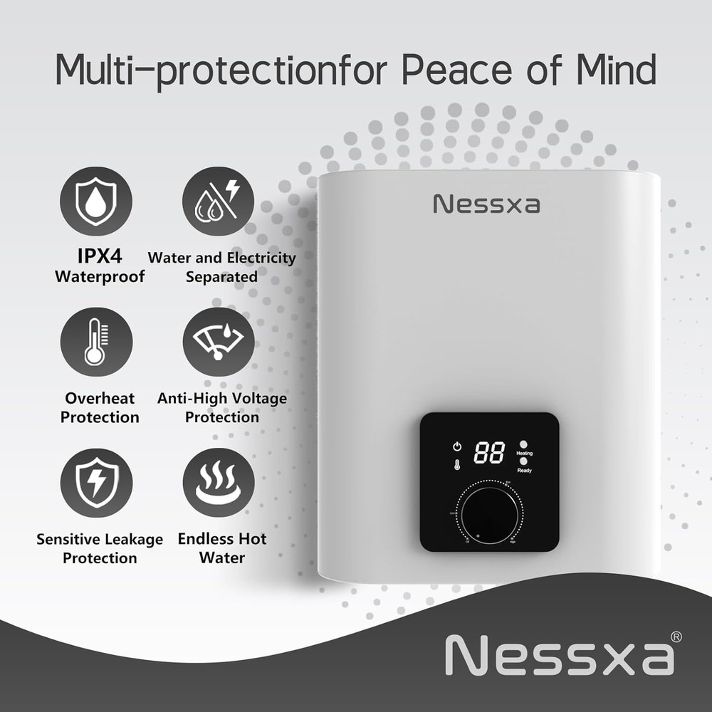 110V 1500W 1.8/2.65/4/8 Gallon Electric Mini Instant Hot Tank Water Heater Home