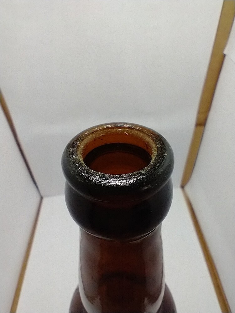 Amber Embossed Star Beer Bottle Saginaw Mi.