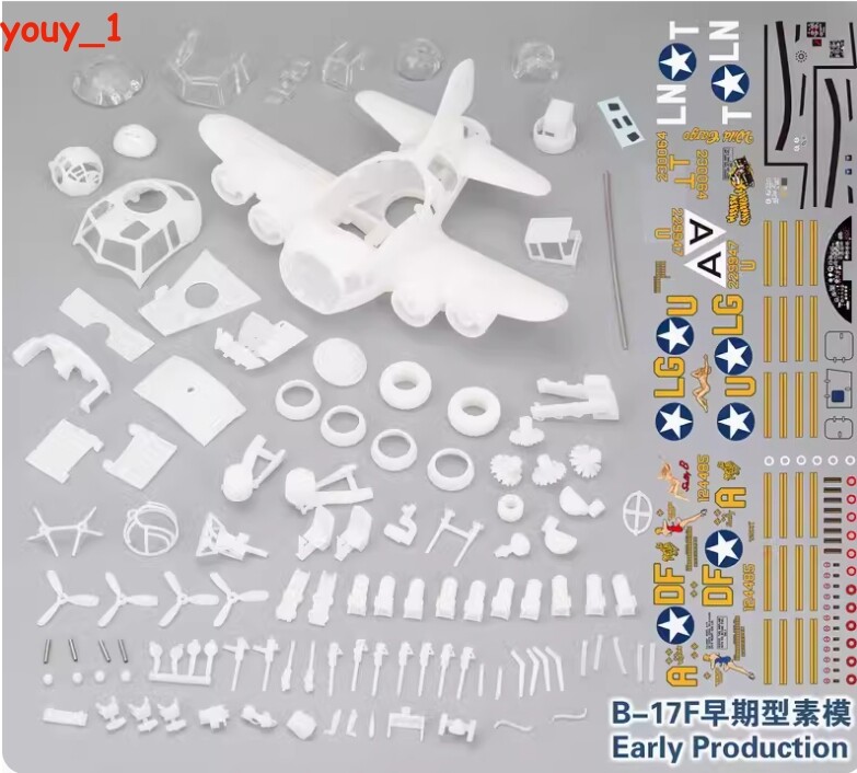 B-17 Bomber B-17F B-17G Plane 3D Model Printed model kit Cute Q Version