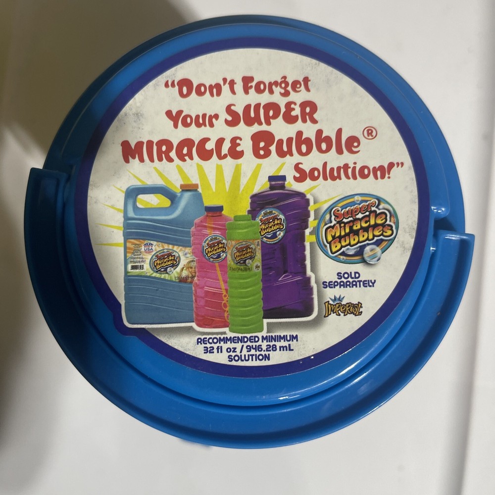 Blue Super Miracles Bubbles 13 Piece Bubble Refill Station Kit Tools Summer Fun