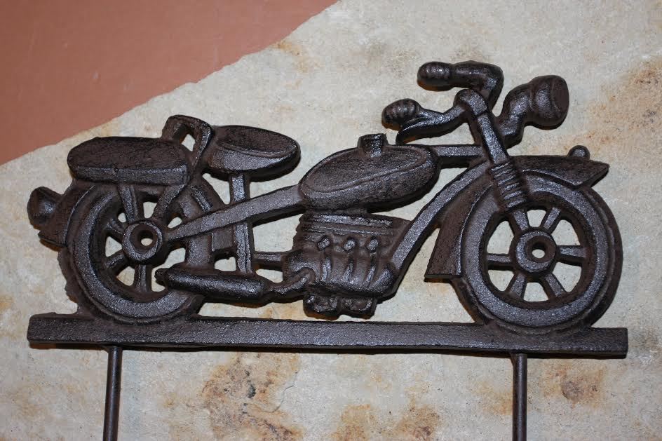 (2)pcs, Vintage Motorcycle Wall hook, Biker Garage Wall Decor, Solid Cast Iron