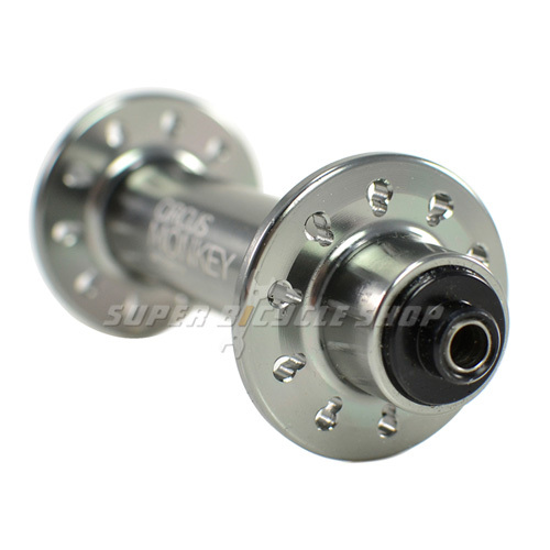 Circus Monkey HRW Road Front Hub,18 Hole, Dark Silver