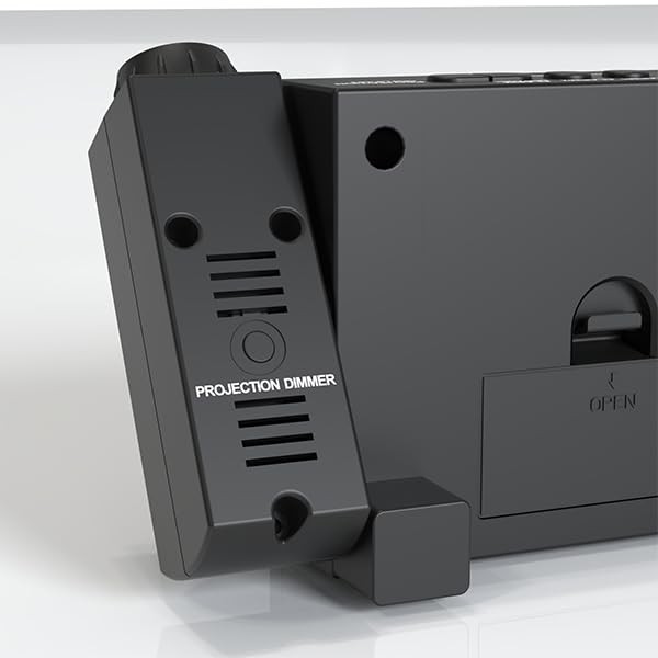 Mesqool Projection Alarm Clock, with Projection, Red Digits;