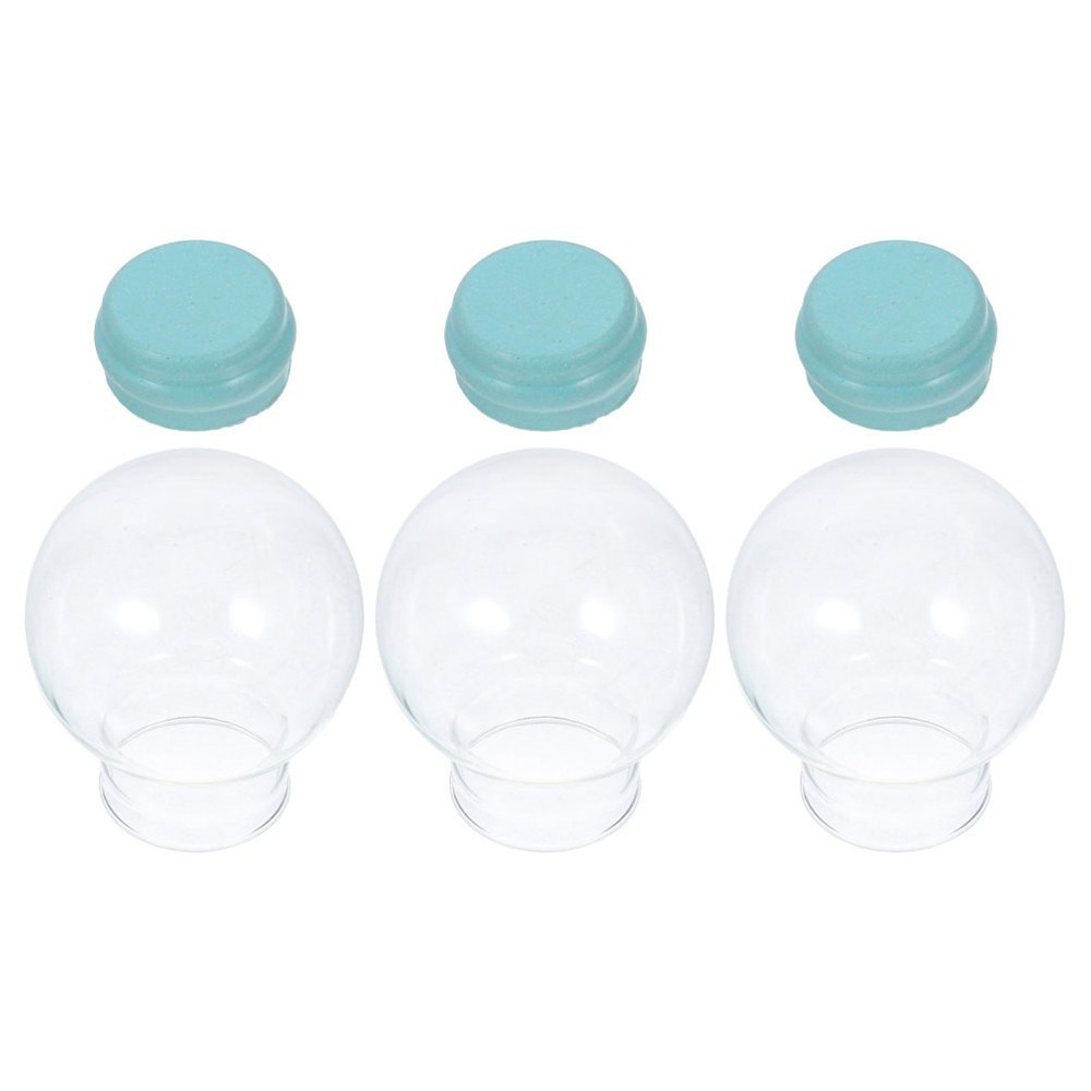 3 PCS Snow Globe Craft Hydroponic Planter Vase Display Showcase DIY