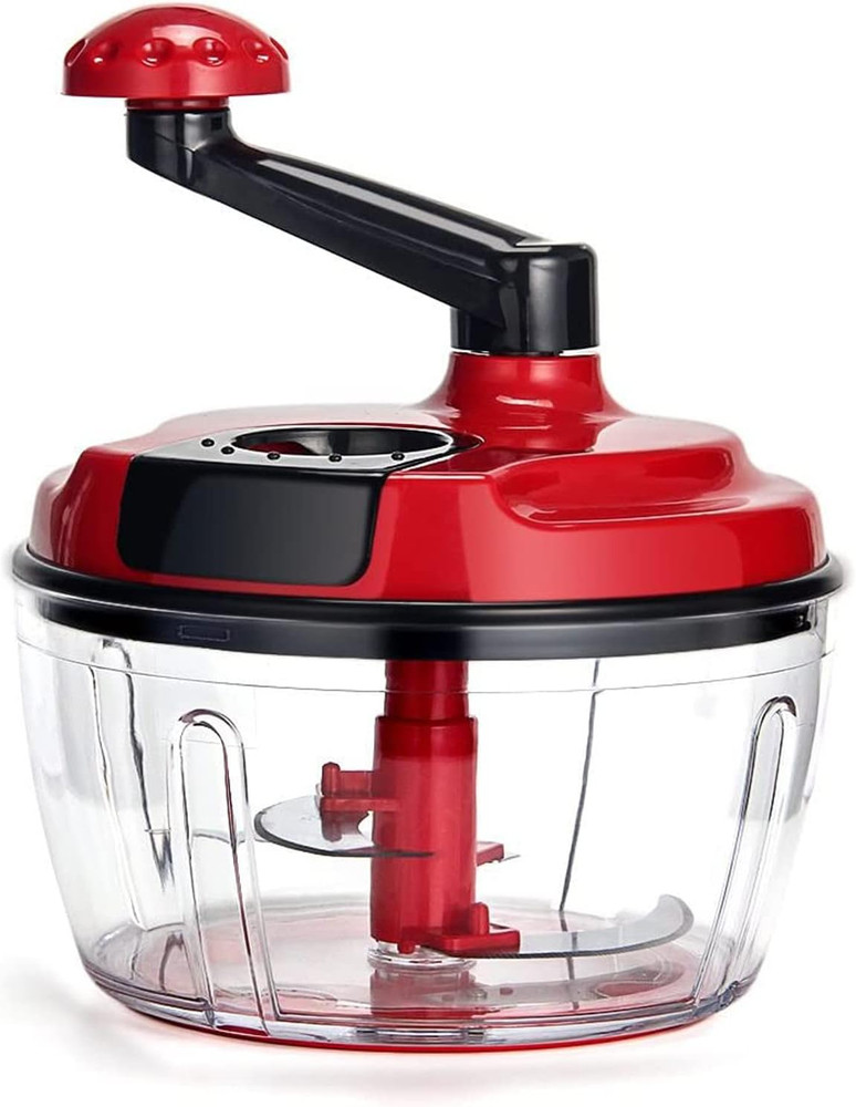 Multi-Functional Manual Food Processor,8 Cup Hand-Powered Crank Chopper,Mincer B