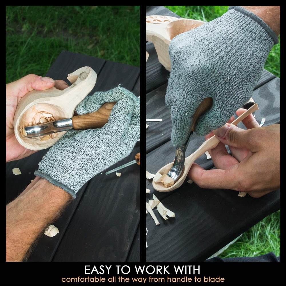 BeaverCraft Wood Carving Gouges Kit SC05 - Chisels Set with...