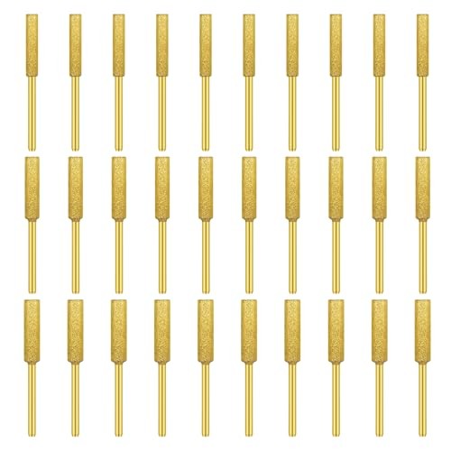 Pcs Diamond Chainsaw Sharpener Bits, High Hardness Titanium Plated 30 Gold