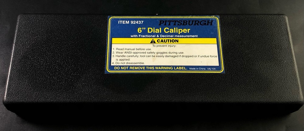 Pittsburgh Dial Caliper Shock Proof Calibrated Vd6