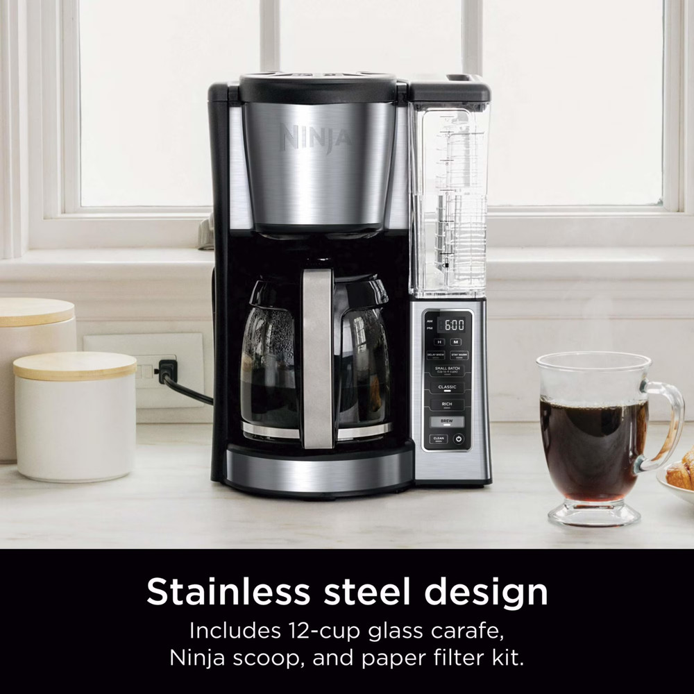 Ninja 12-Cup Programmable Coffee Brewer, 2 Brew Styles, Adjustable Warm Plate