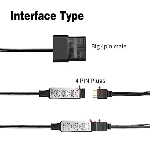 ARGB Controller Mini 5V-24V 4Pin ARGB LED Lighting 3/4Pin RGB Controller 1FT